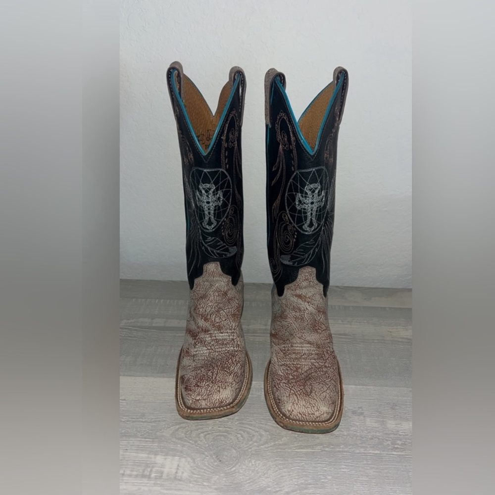 Justin Square Toe Boots Size 7.5